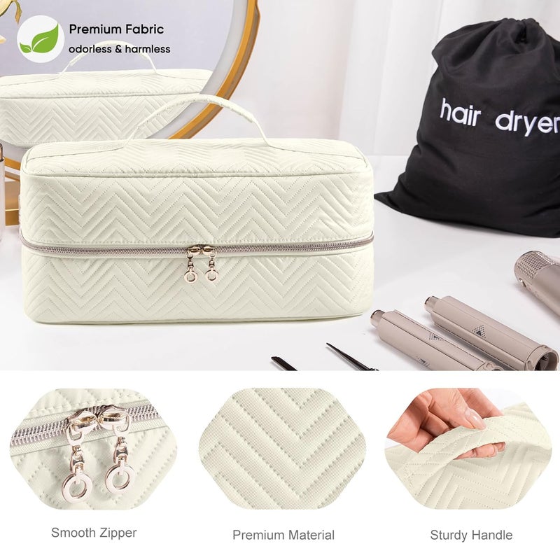 ELCUPA Hair Tools Travel Case with Black Hair Dryer Bag, Large Hair Tools Travel Carrying Case for Shark FlexStyle/SmoothStyle - Hair Air Wrap Dryer Storage Case Flat Curling Iron Travel Organizer - Image 4